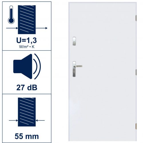 Exterior Door Sopot Complete Set White