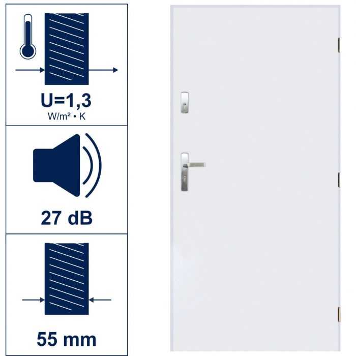Exterior Door Sopot Complete Set White